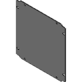 Mounting plate, empty enclosure with hinged door, Plastic - Ex enclosures