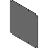 Montageplatte, Leergehäuse mit scharnierter Tür, Edelstahl - Ex-Gehäuse